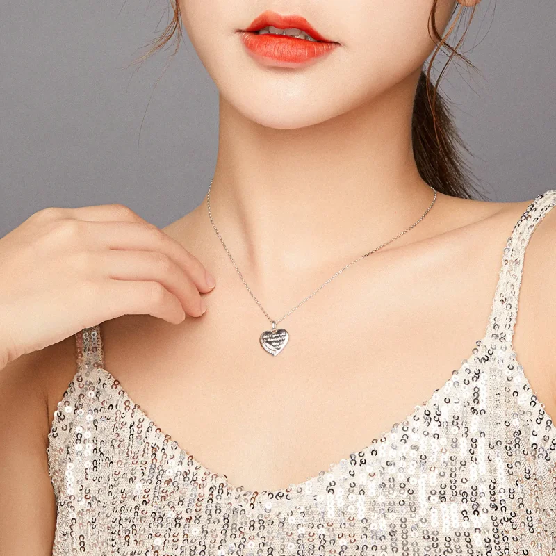 (image for) Pandora Style Love Letter Necklace - BSN196 - View 8