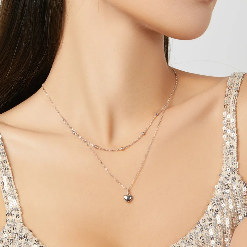 (image for) Pandora Style Love Necklace - BSN168 - View 7