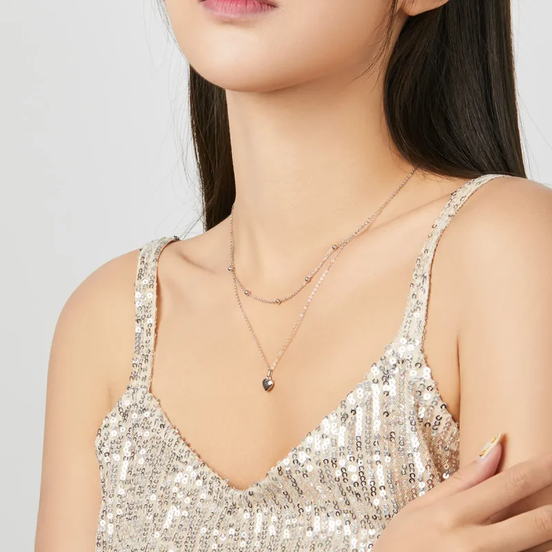 (image for) Pandora Style Love Necklace - BSN168 - View 8