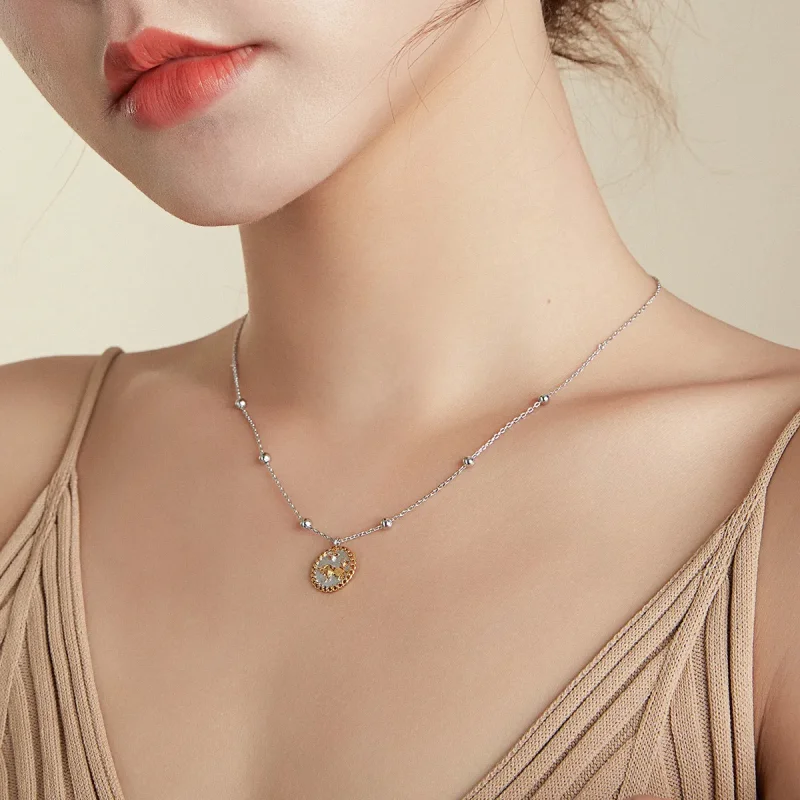 (image for) Pandora Style Lucky Bull Necklace - SCN432 - View 7