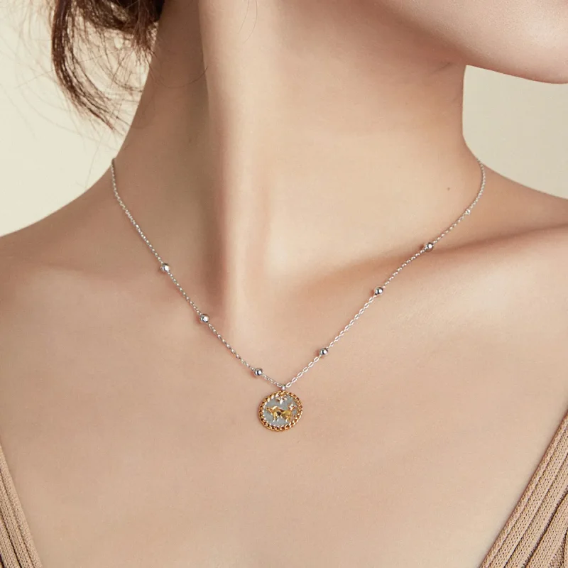 (image for) Pandora Style Lucky Bull Necklace - SCN432 - View 8