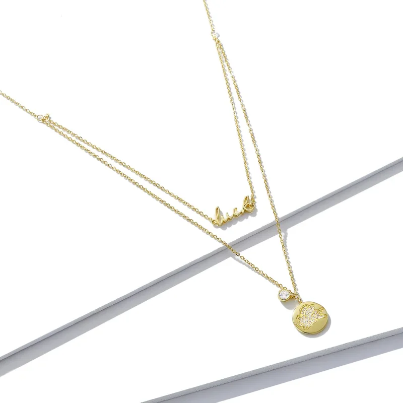 (image for) Pandora Style Lucky Pig Necklace - BSN090 - View 2