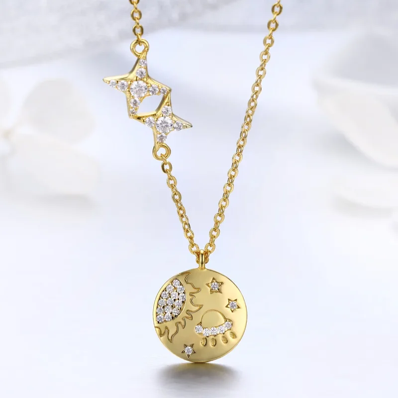 (image for) Pandora Style Mysterious Interstellar Necklace - SCN281 - View 2