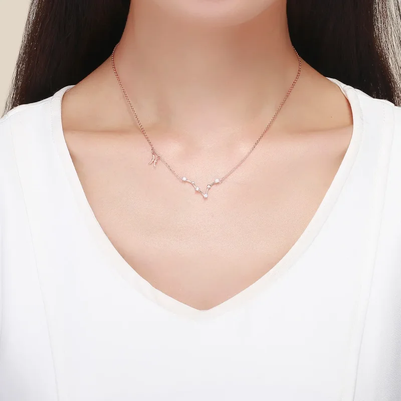(image for) Pandora Style Pisces Necklace - BSN017 - View 5