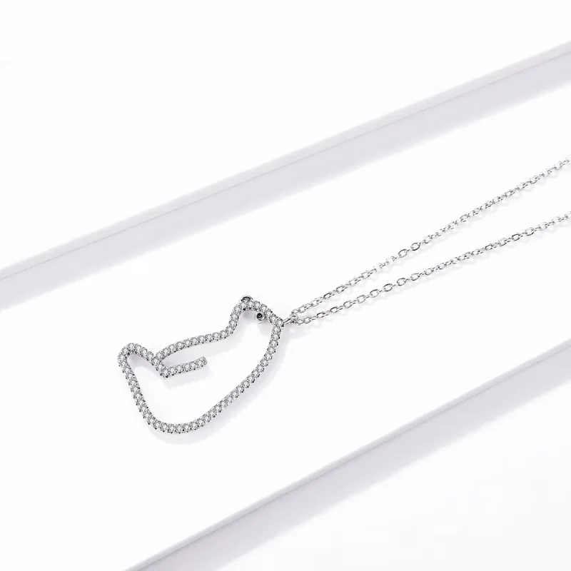 (image for) Pandora Style Polar Bear Necklace - BSN195 - View 2