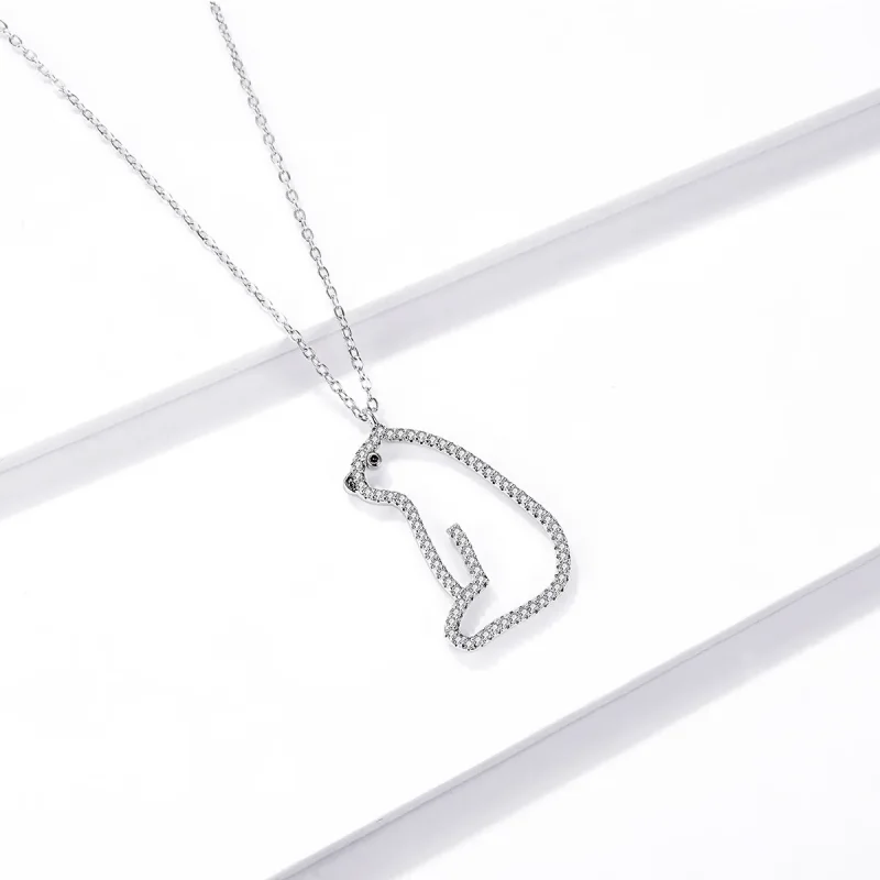 (image for) Pandora Style Polar Bear Necklace - BSN195 - View 3