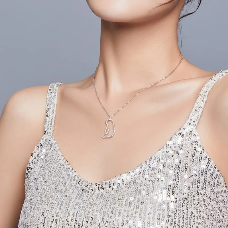(image for) Pandora Style Polar Bear Necklace - BSN195 - View 7