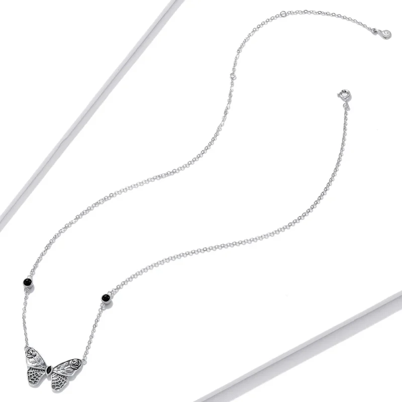 (image for) Pandora Style Retro Butterfly Necklace - BSN235 - View 4