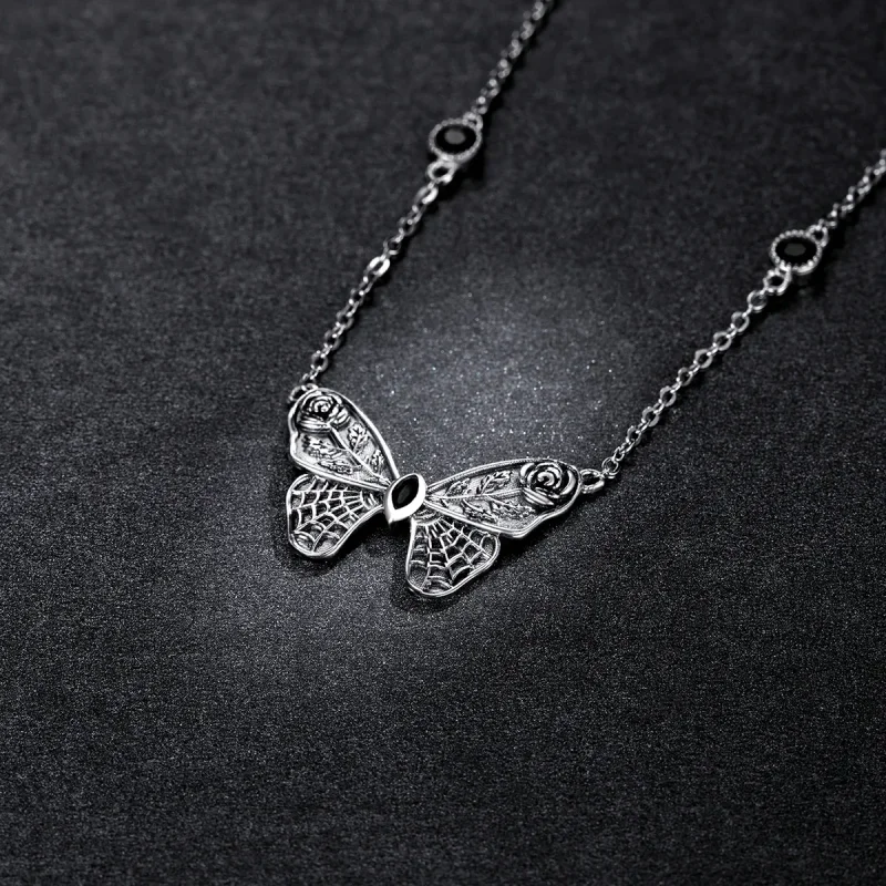 (image for) Pandora Style Retro Butterfly Necklace - BSN235 - View 5