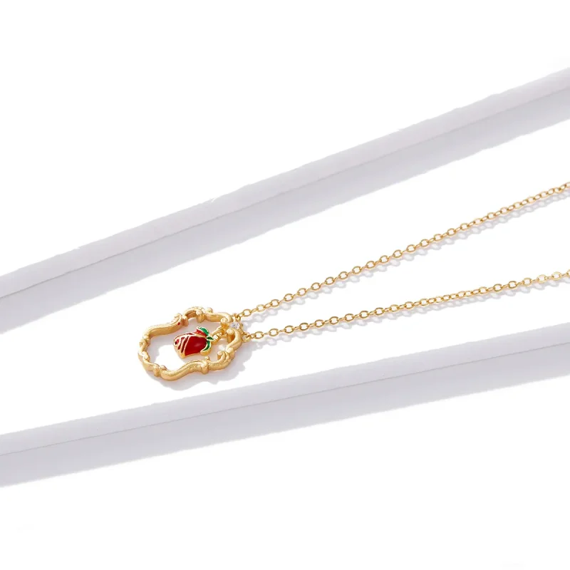 (image for) Pandora Style Retro Rose Necklace - BSN157 - View 2