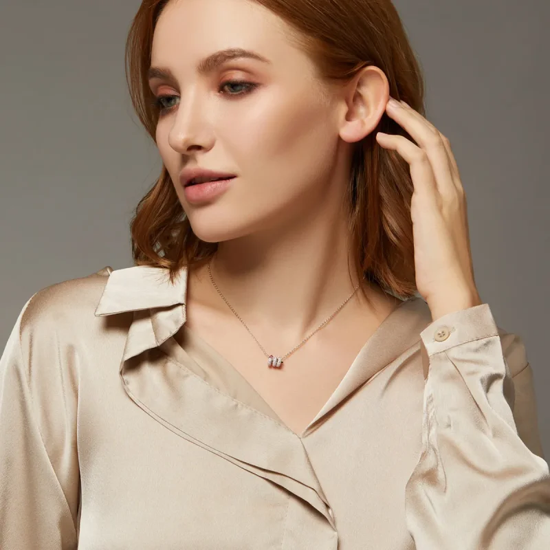 (image for) Pandora Style Romantic Snake Heart Necklace - BSN150 - View 9