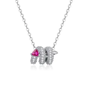 (image for) Pandora Style Romantic Snake Heart Necklace - BSN150