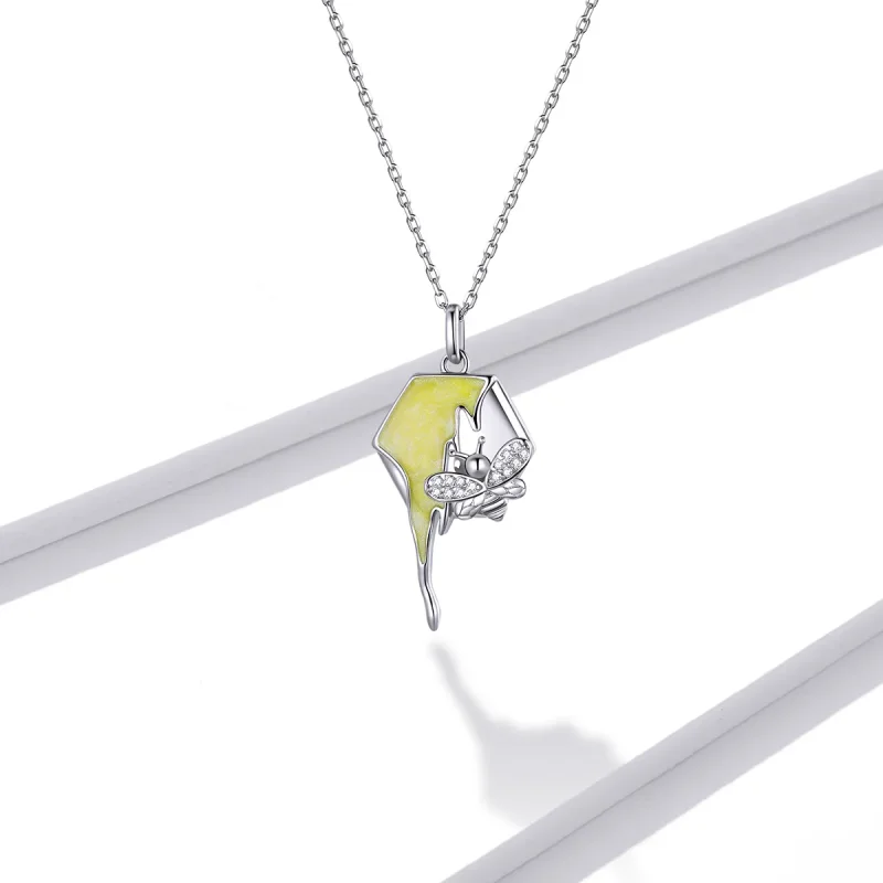 (image for) Pandora Style Shiny Hive Necklace - BSN213 - View 6