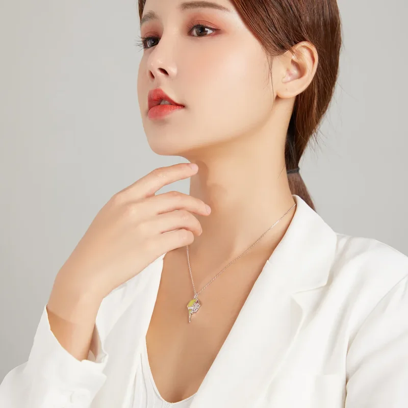 (image for) Pandora Style Shiny Hive Necklace - BSN213 - View 8