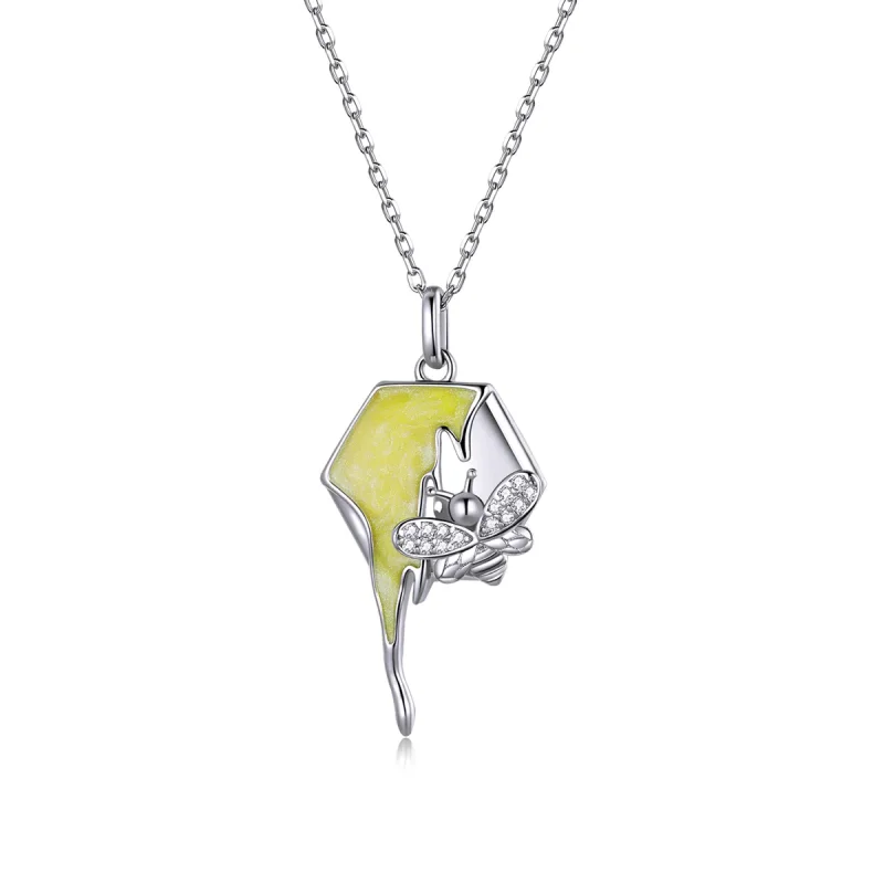 (image for) Pandora Style Shiny Hive Necklace - BSN213