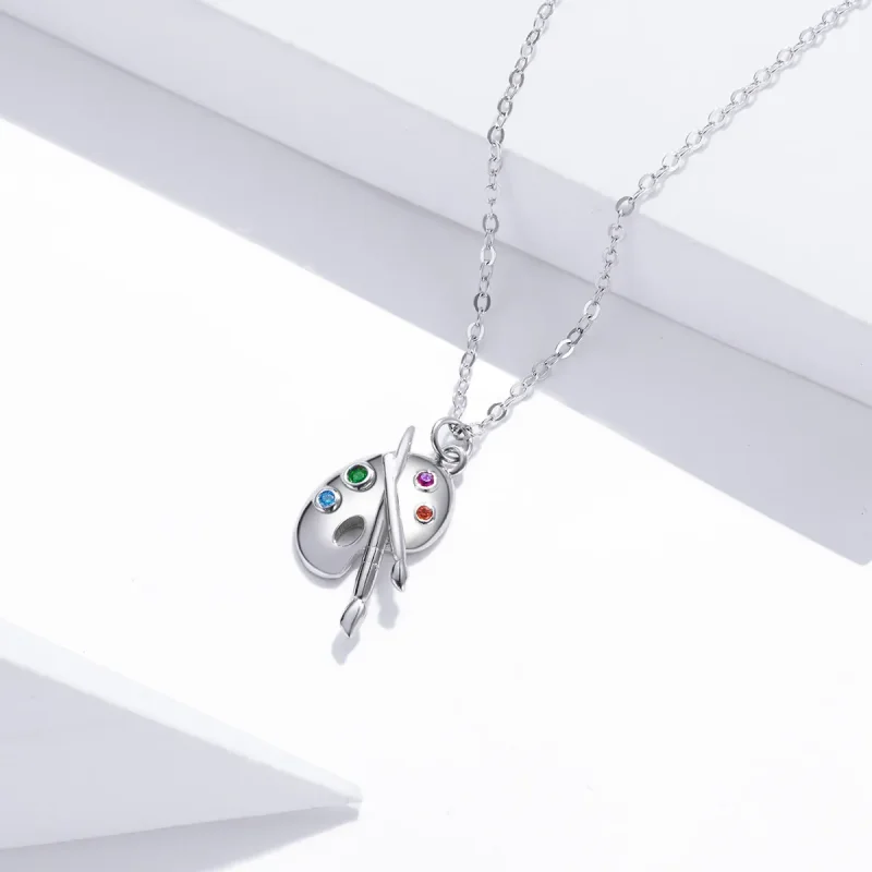 (image for) Pandora Style Silver Artistic Life Pendant Necklace - SCN457 - View 3
