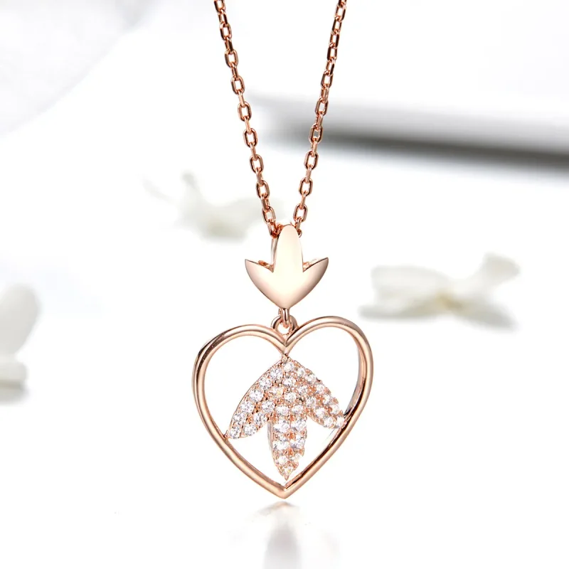 (image for) Pandora Style Silver Autumn Love Necklace - SCN313 - View 2
