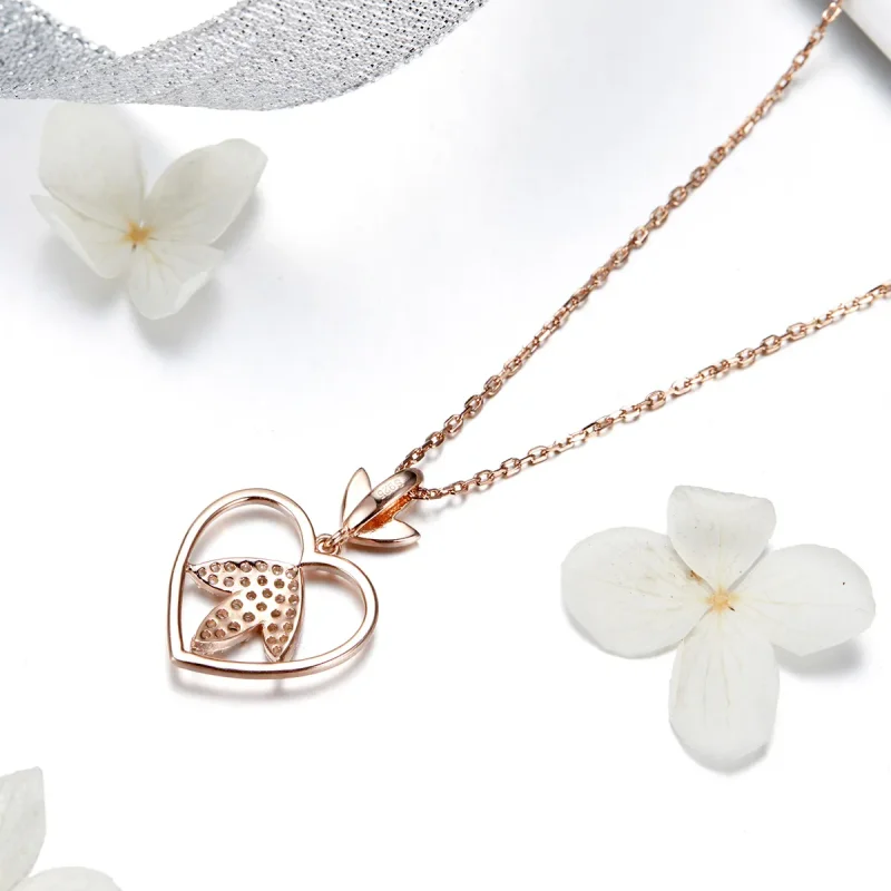 (image for) Pandora Style Silver Autumn Love Necklace - SCN313 - View 4