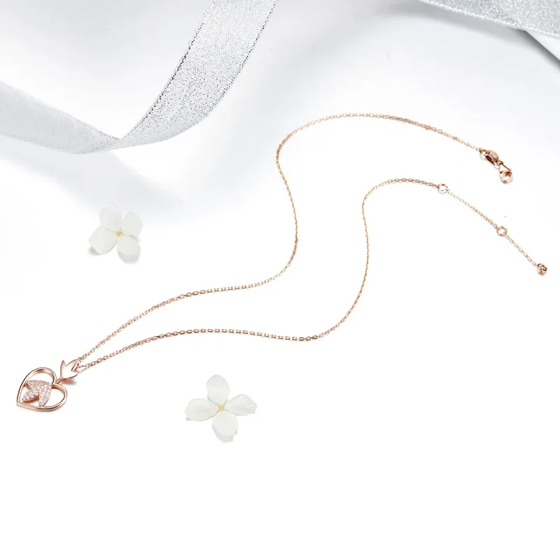 (image for) Pandora Style Silver Autumn Love Necklace - SCN313 - View 5