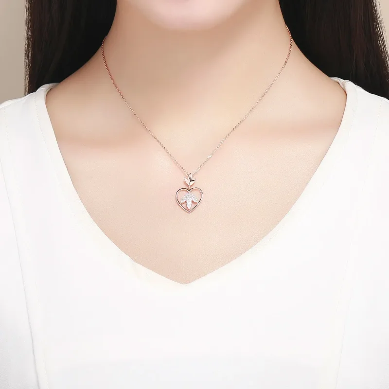 (image for) Pandora Style Silver Autumn Love Necklace - SCN313 - View 6