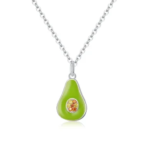 (image for) Pandora Style Silver Avocado Pendant Necklace - SCN439