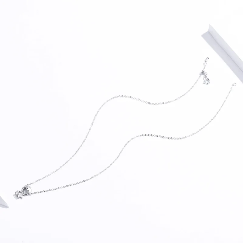 (image for) Pandora Style Silver Baby Necklace - SCN368 - View 2