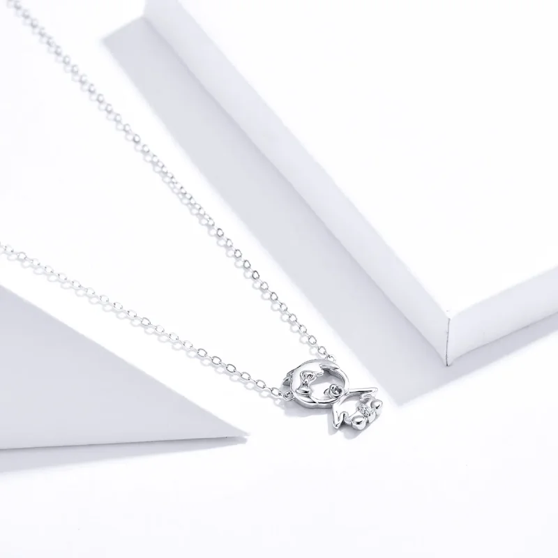 (image for) Pandora Style Silver Baby Necklace - SCN368 - View 3