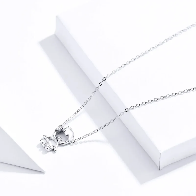 (image for) Pandora Style Silver Baby Necklace - SCN368 - View 4