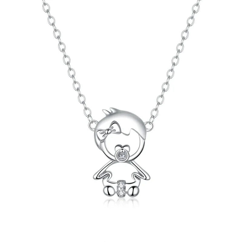 (image for) Pandora Style Silver Baby Necklace - SCN368