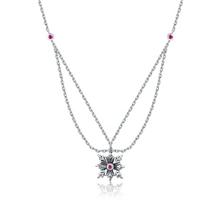 (image for) Pandora Style Silver Baroque Flower Necklace - SCN320
