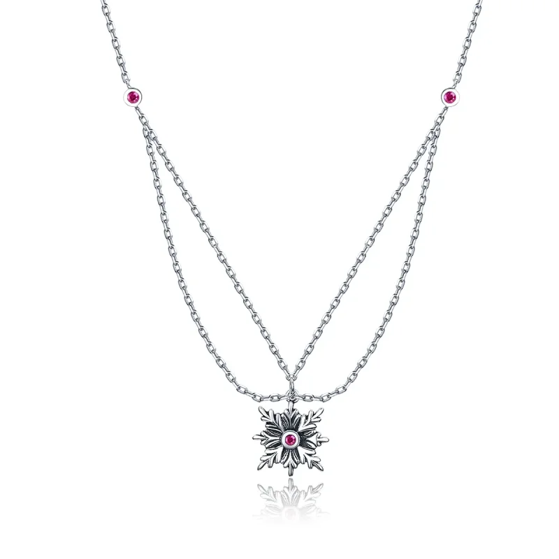 (image for) Pandora Style Silver Baroque Flower Necklace - SCN320