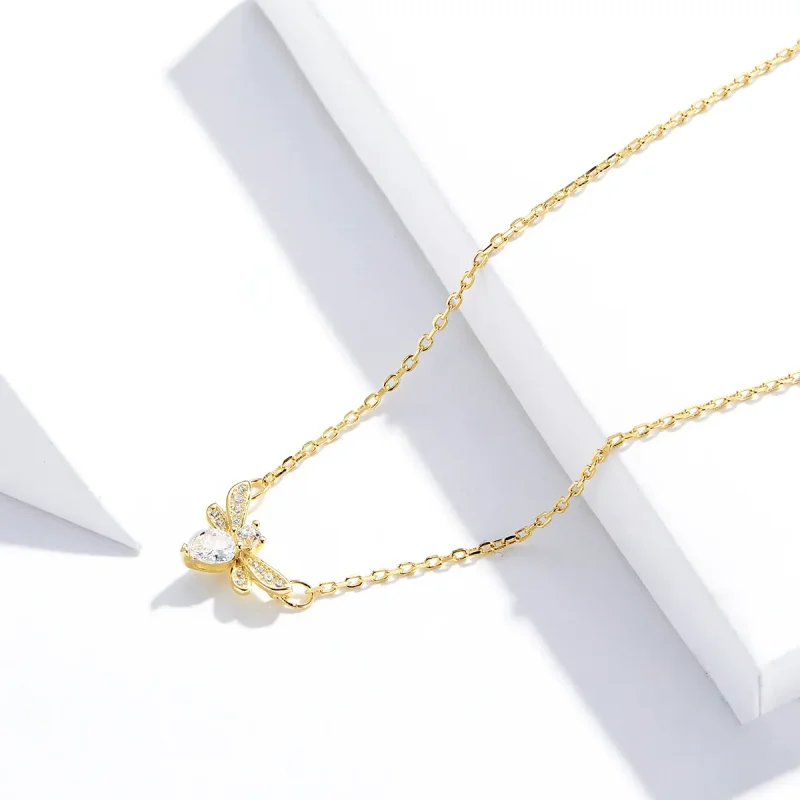 (image for) Pandora Style Silver Bee Necklace - SCN373 - View 4