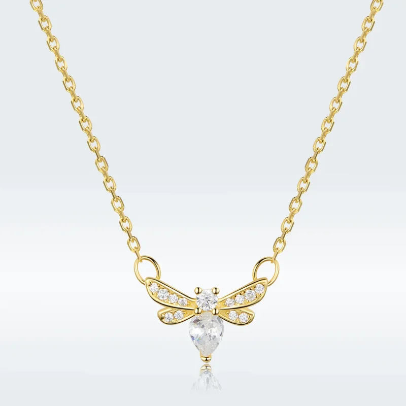 (image for) Pandora Style Silver Bee Necklace - SCN373
