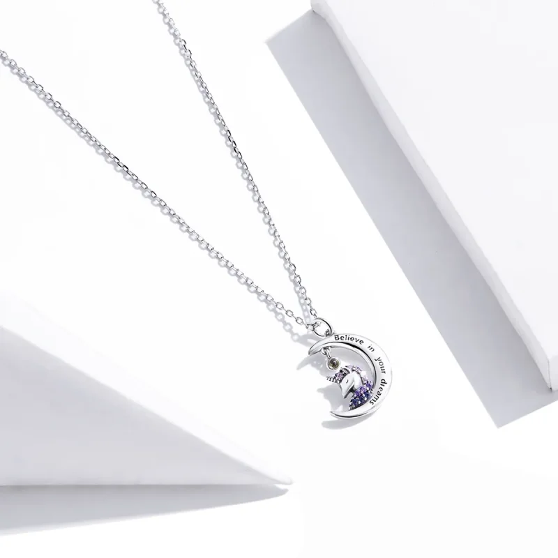 (image for) Pandora Style Silver Believe In Your Dreams Pendant Necklace - SCN410 - View 2