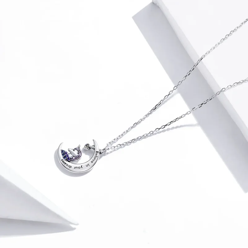 (image for) Pandora Style Silver Believe In Your Dreams Pendant Necklace - SCN410 - View 4
