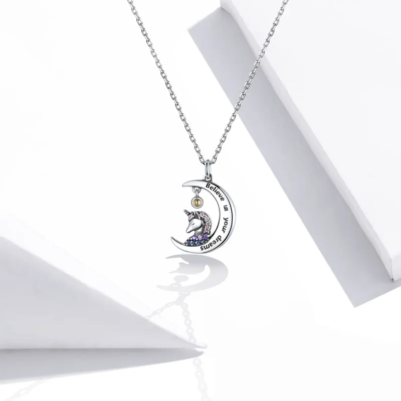 (image for) Pandora Style Silver Believe In Your Dreams Pendant Necklace - SCN410 - View 5