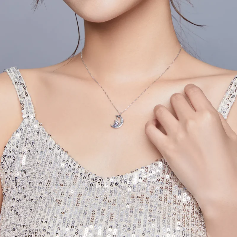 (image for) Pandora Style Silver Believe In Your Dreams Pendant Necklace - SCN410 - View 6