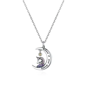 (image for) Pandora Style Silver Believe In Your Dreams Pendant Necklace - SCN410
