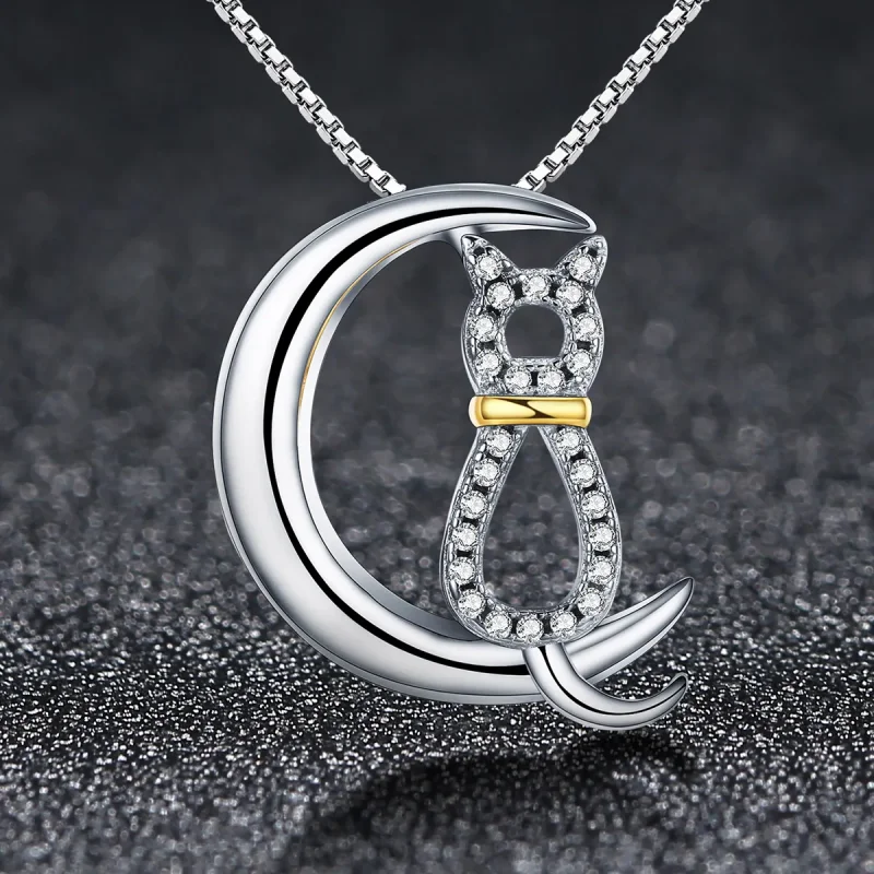 (image for) Pandora Style Silver Cat Dream Necklace - SCN122 - View 3