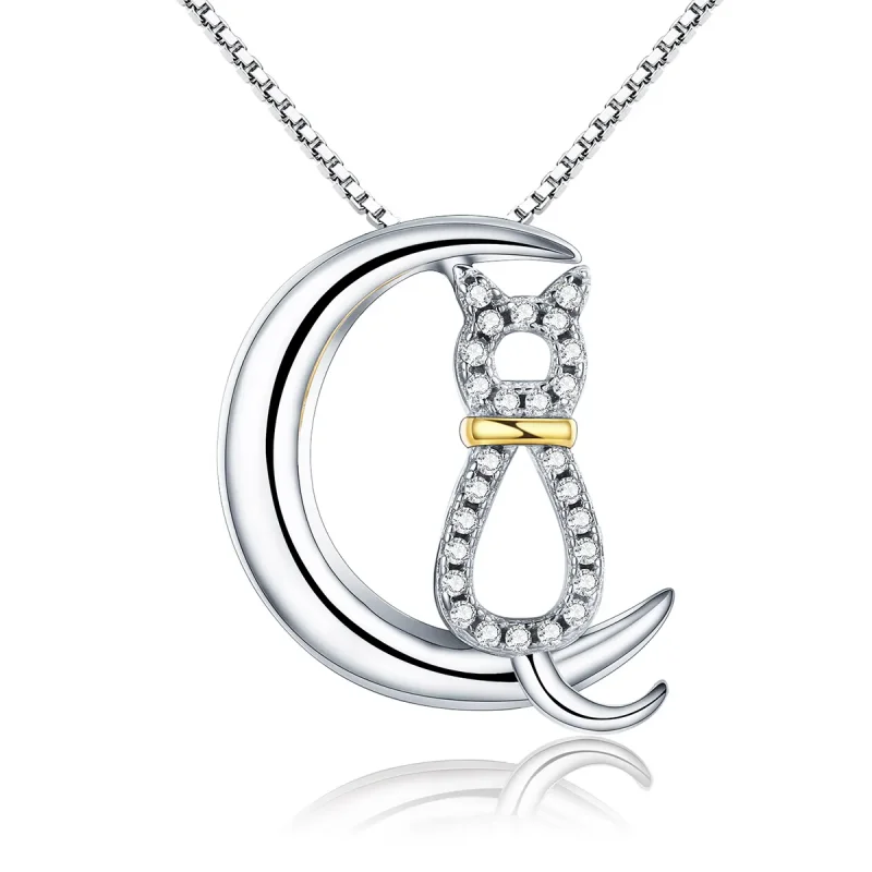 (image for) Pandora Style Silver Cat Dream Necklace - SCN122