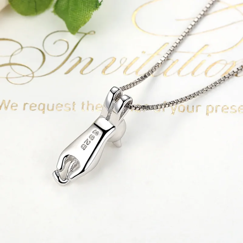 (image for) Pandora Style Silver Cat Necklace - SCN032 - View 3