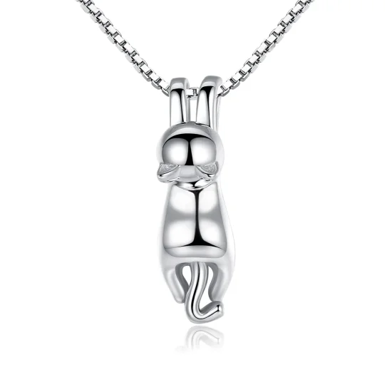 (image for) Pandora Style Silver Cat Necklace - SCN032