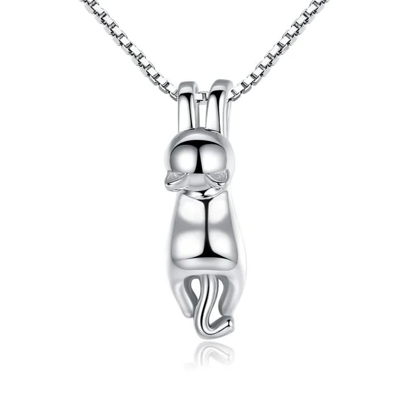 (image for) Pandora Style Silver Cat Necklace - SCN032