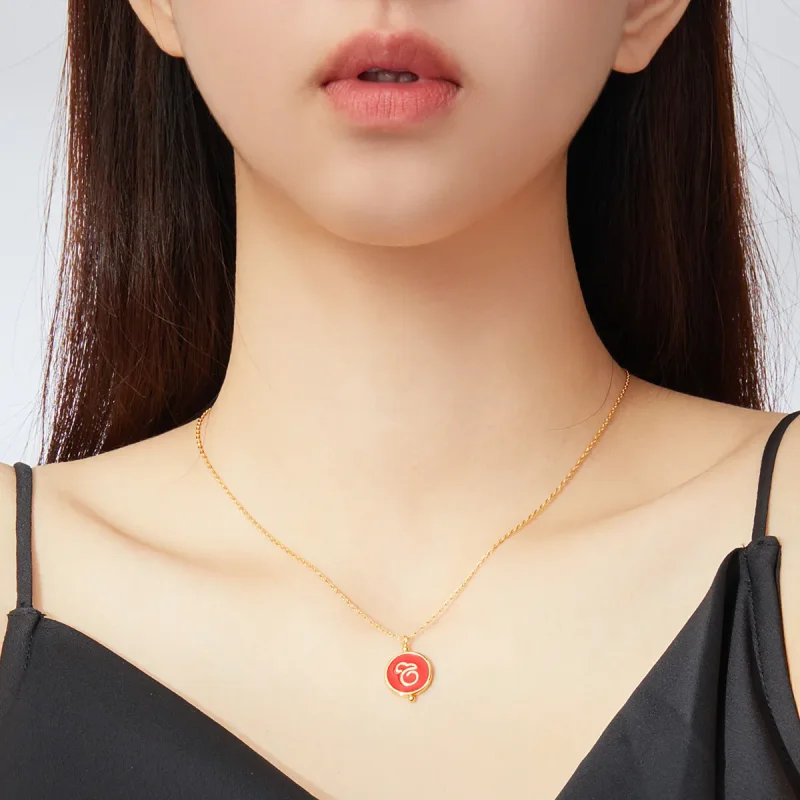 (image for) Pandora Style Silver Chinese Mouse Necklace - SCN390 - View 5