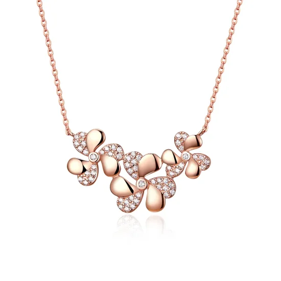(image for) Pandora Style Silver Clover Necklace - SCN375