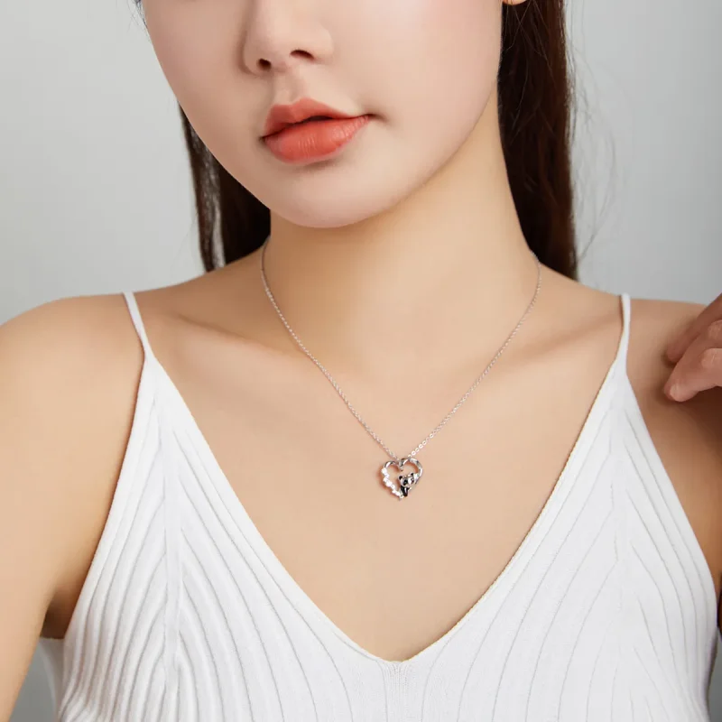 (image for) Pandora Style Silver Cute Little Panda Pendant Necklace - SCN453 - View 6