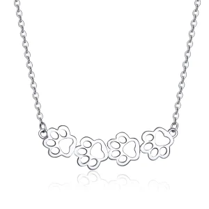 (image for) Pandora Style Silver Cute Paw Necklace - SCN346