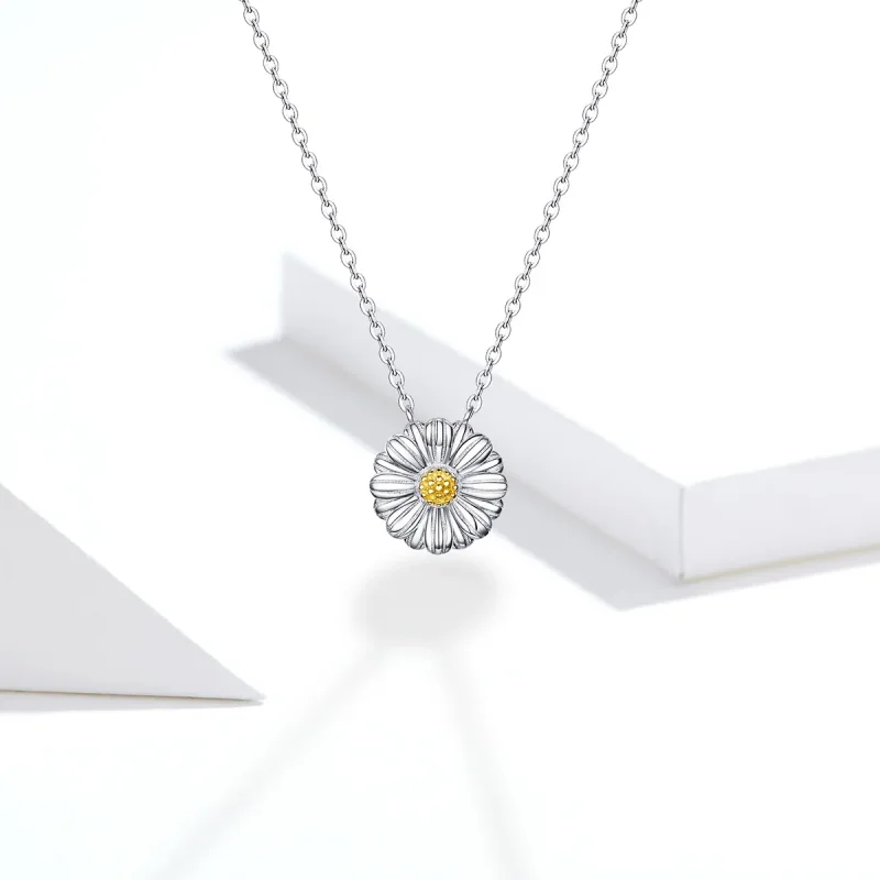 (image for) Pandora Style Silver Daisy Necklace - SCN370 - View 5