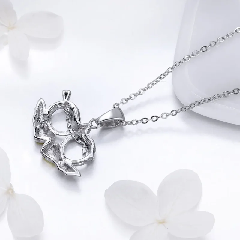 (image for) Pandora Style Silver Devil Loves Angel Necklace - SCN284 - View 3