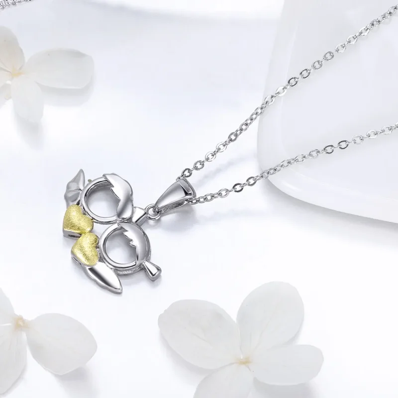 (image for) Pandora Style Silver Devil Loves Angel Necklace - SCN284 - View 5